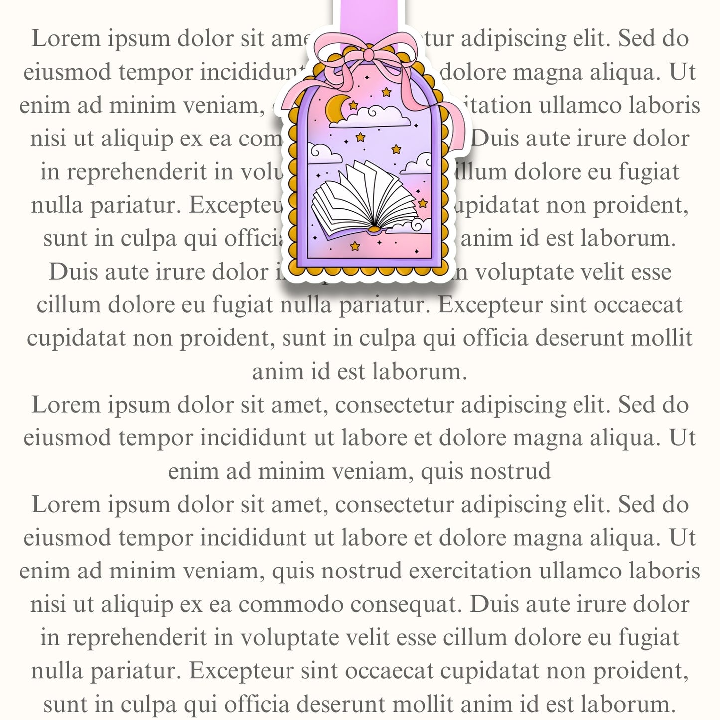 Cloudy Starry Open Book