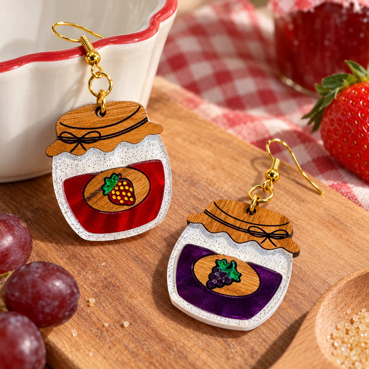 Strawberry & Grape Jam Jar