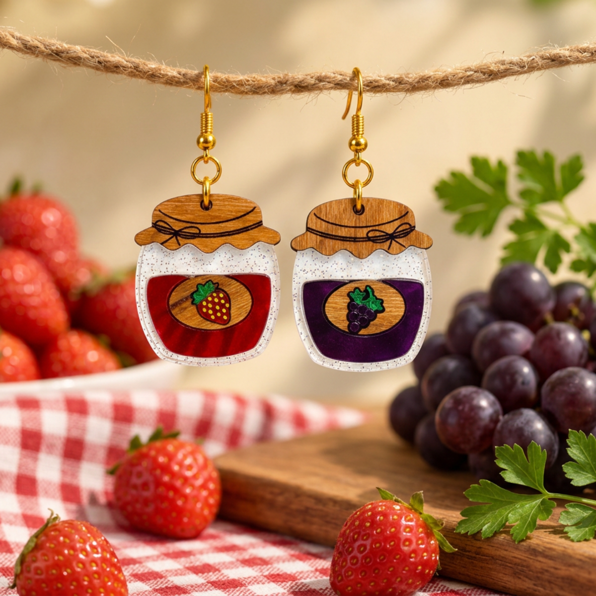 Strawberry & Grape Jam Jar