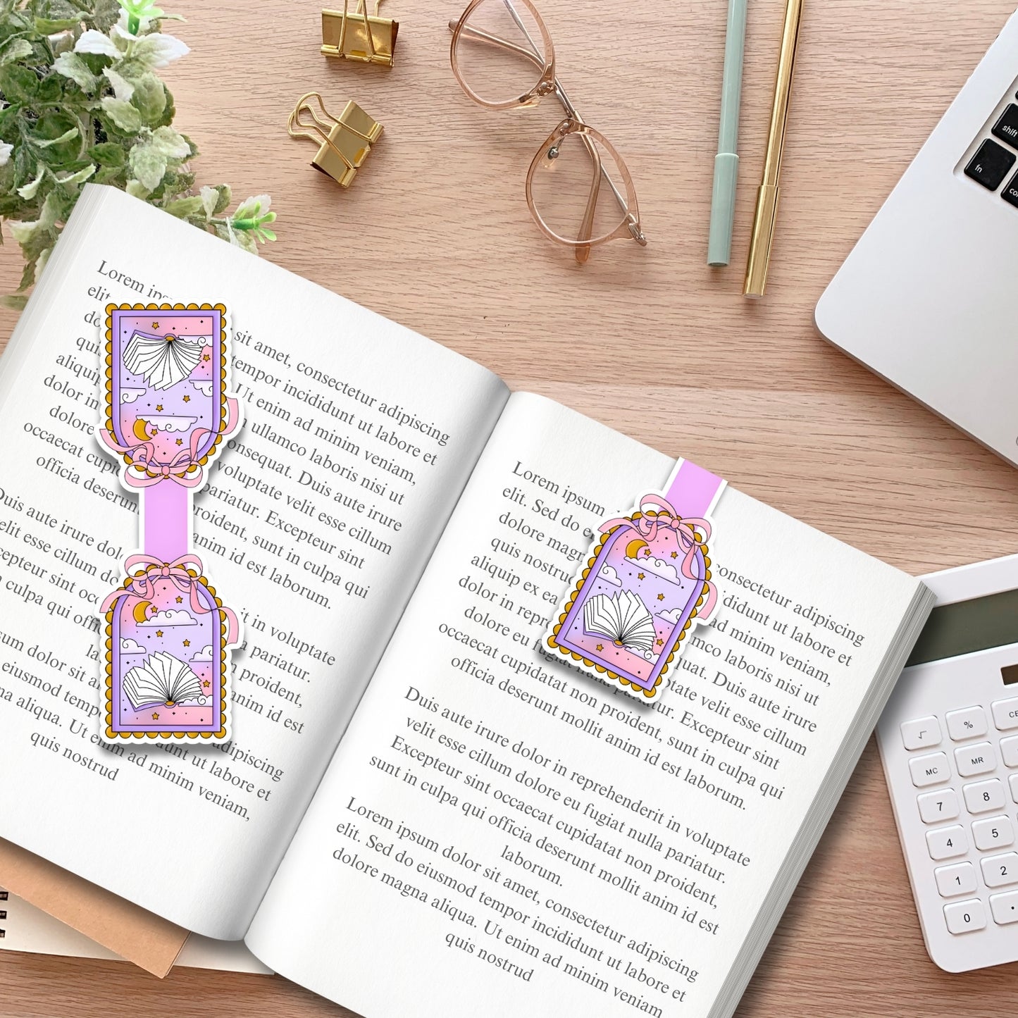 Cloudy Starry Open Book