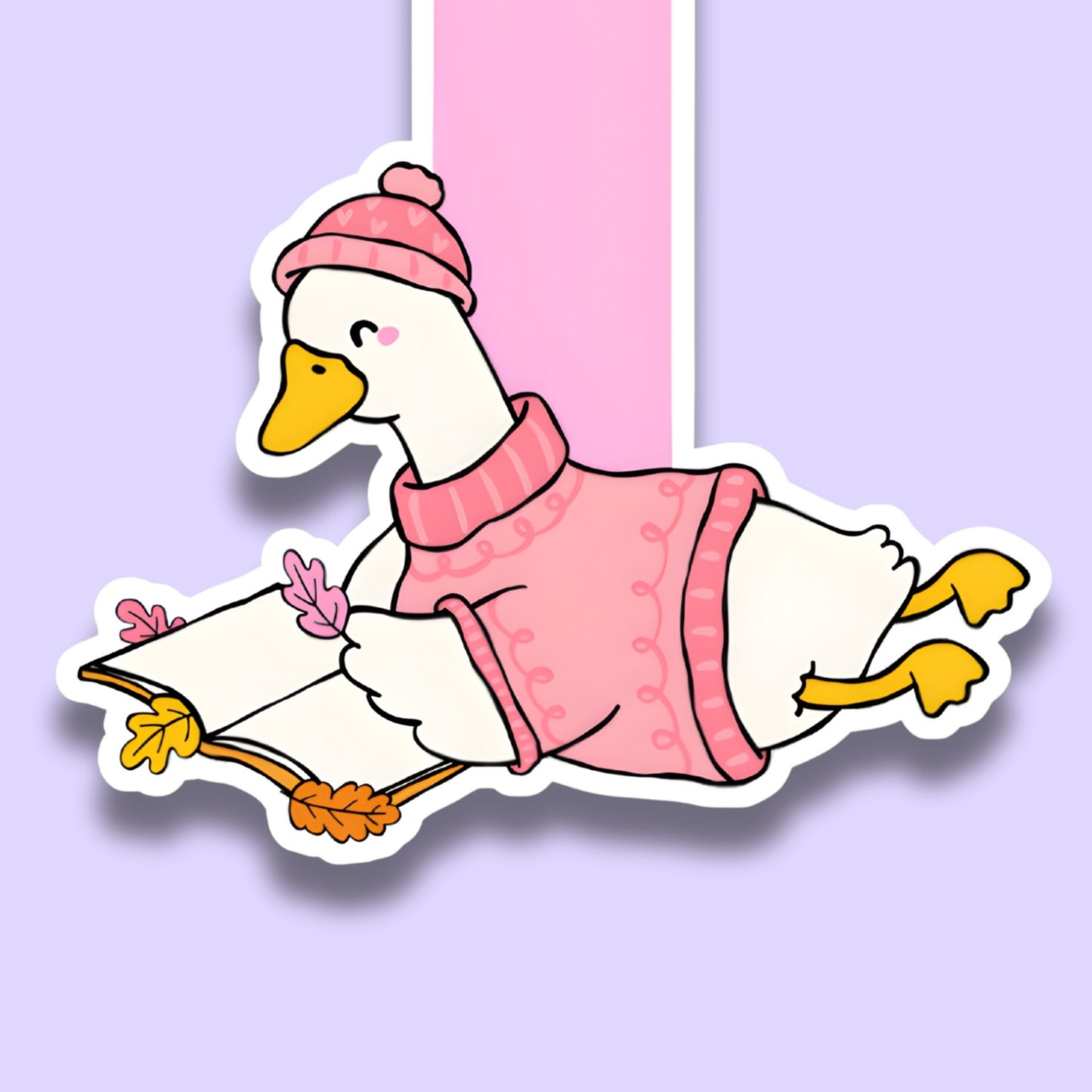 Cozy Pink Beanie Duck
