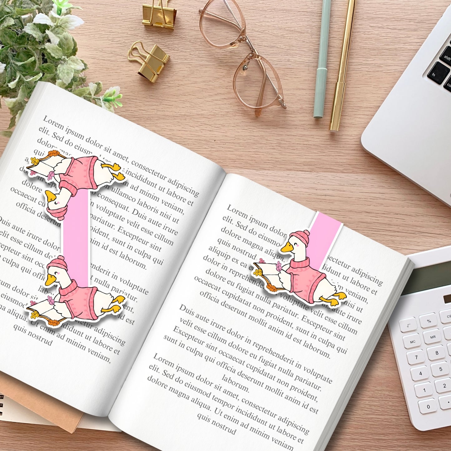 Cozy Pink Beanie Duck