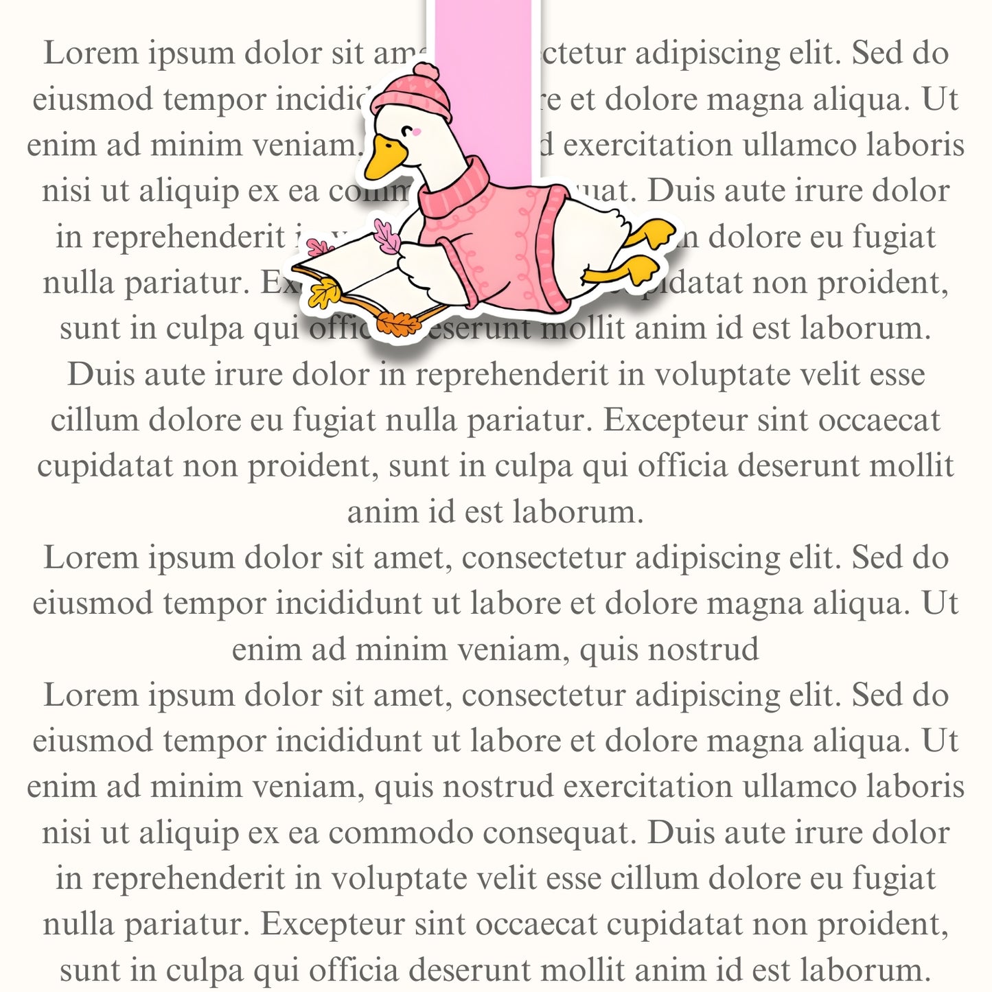 Cozy Pink Beanie Duck