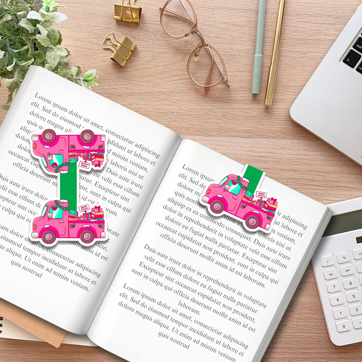 Christmas Book Truck