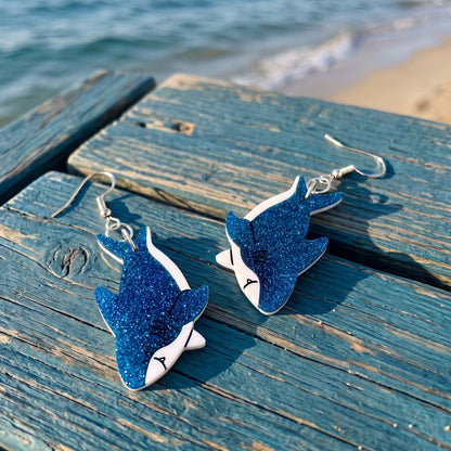 Blue Glitter Shark