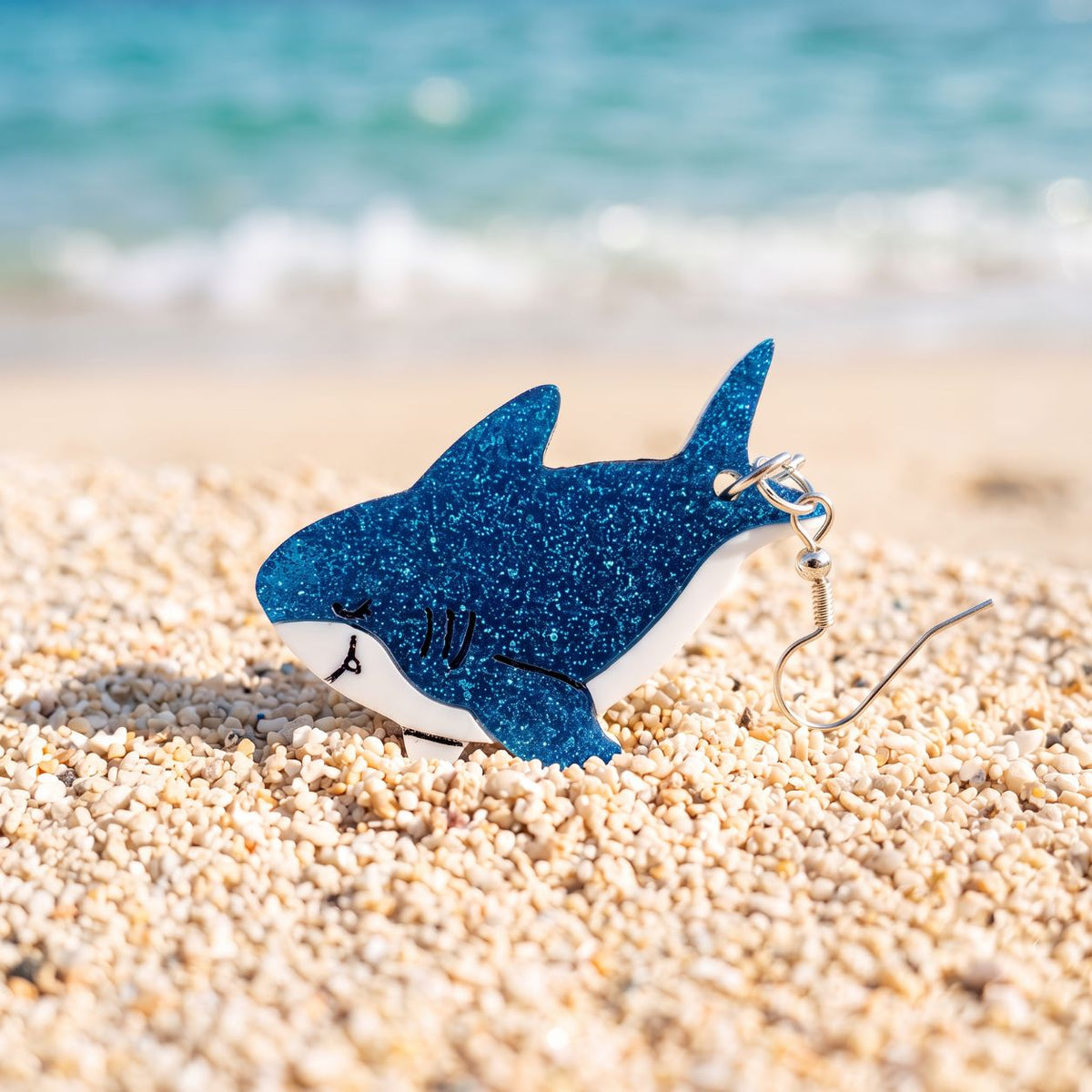 Blue Glitter Shark