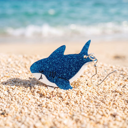 Blue Glitter Shark