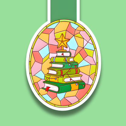 Stained Glass Book Tree