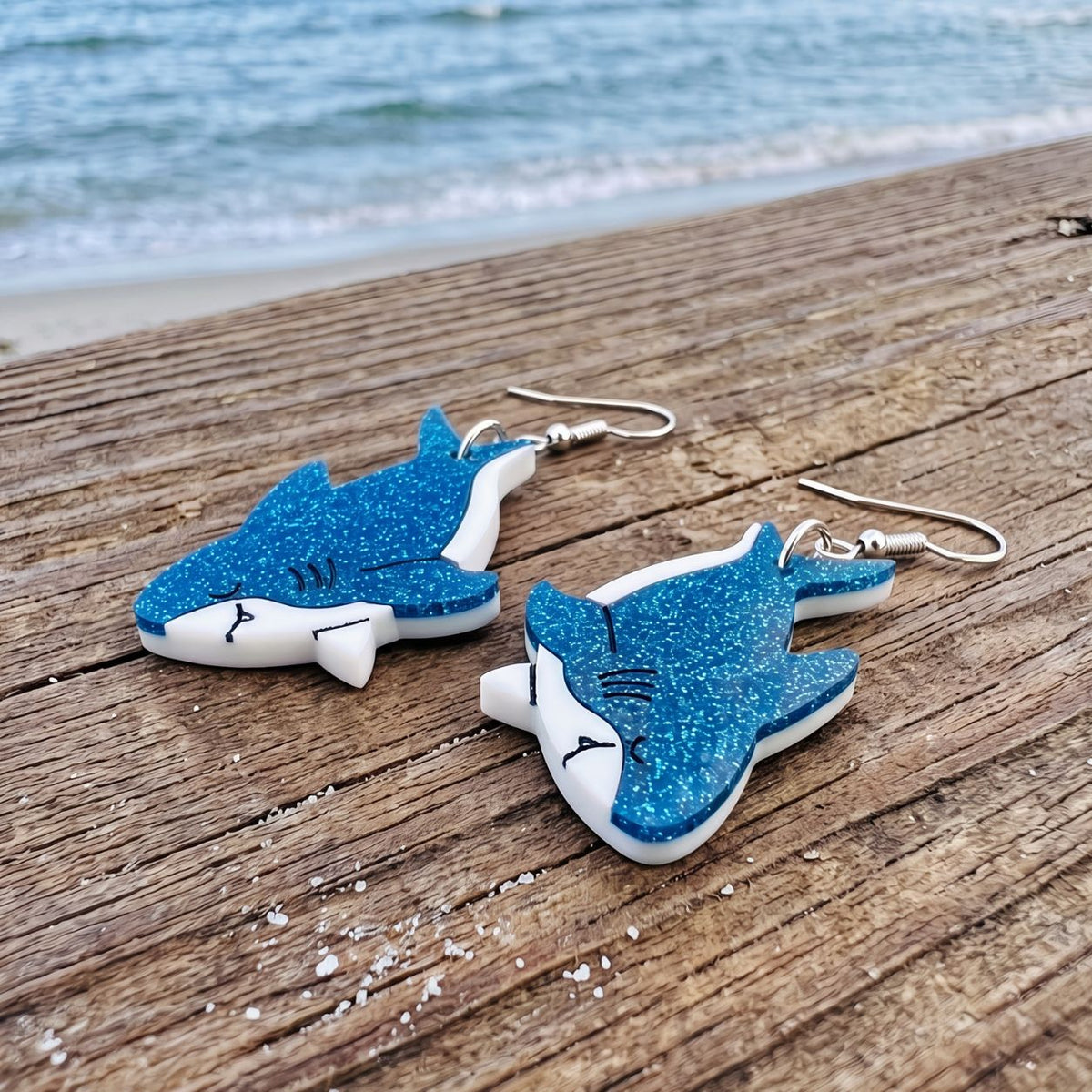 Blue Glitter Shark