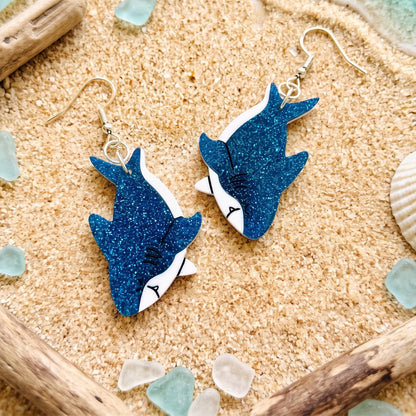 Blue Glitter Shark