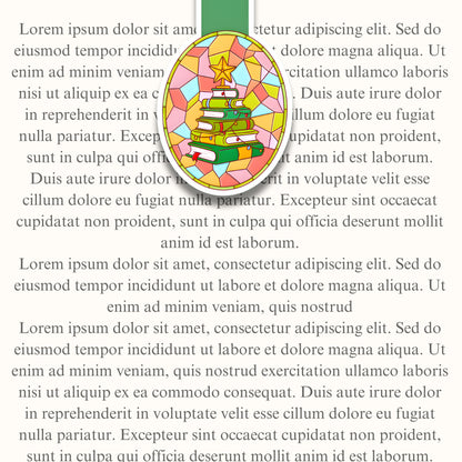 Stained Glass Book Tree