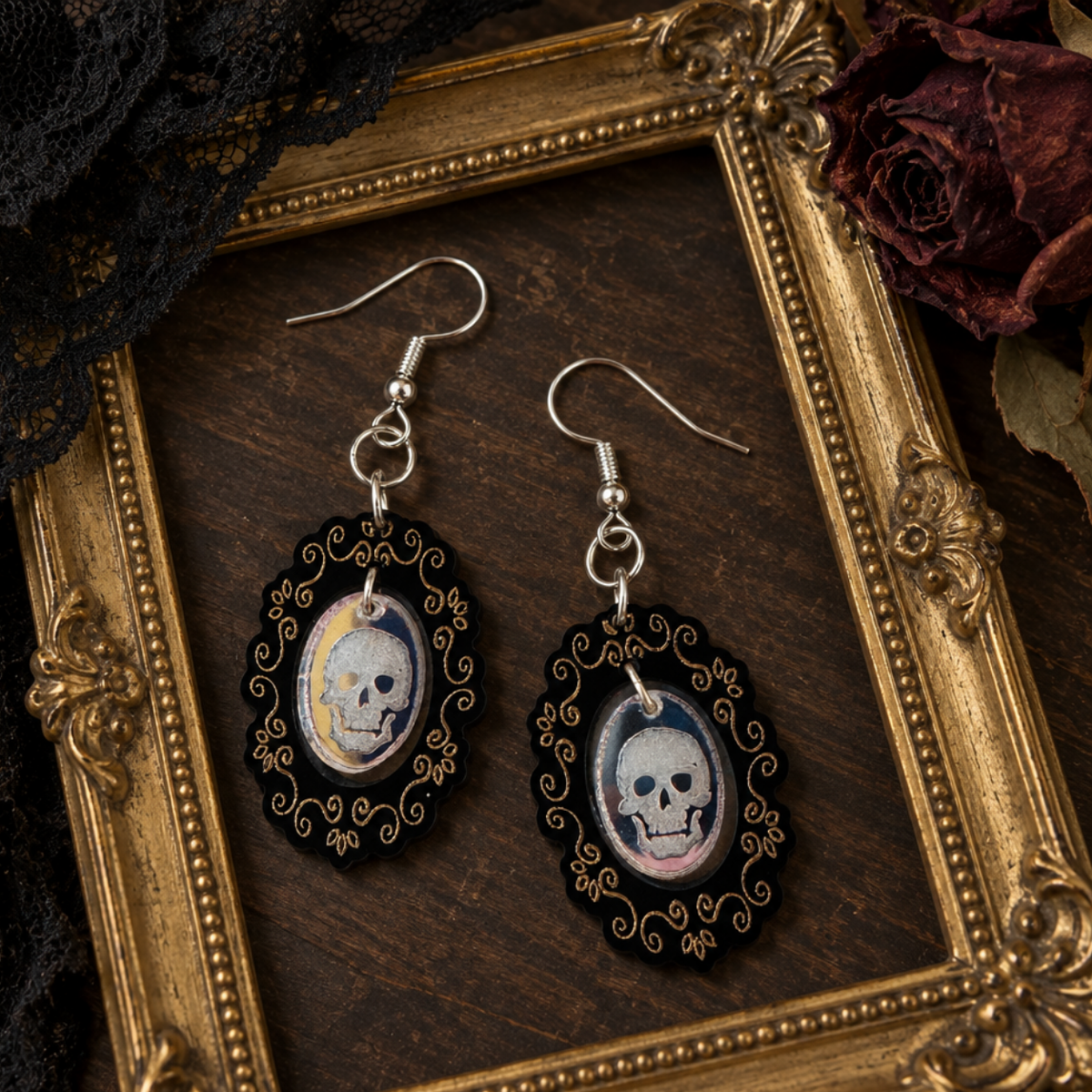 Victorian Gothic Skull Frame