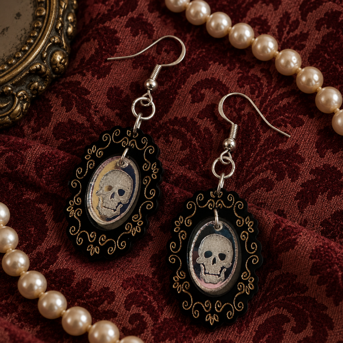 Victorian Gothic Skull Frame