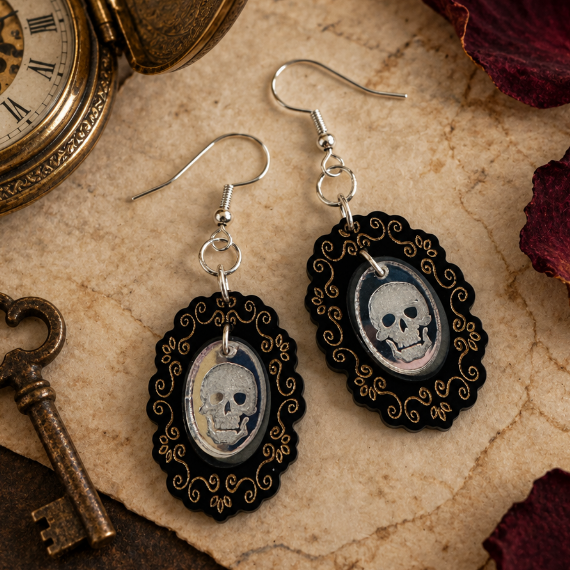 Victorian Gothic Skull Frame