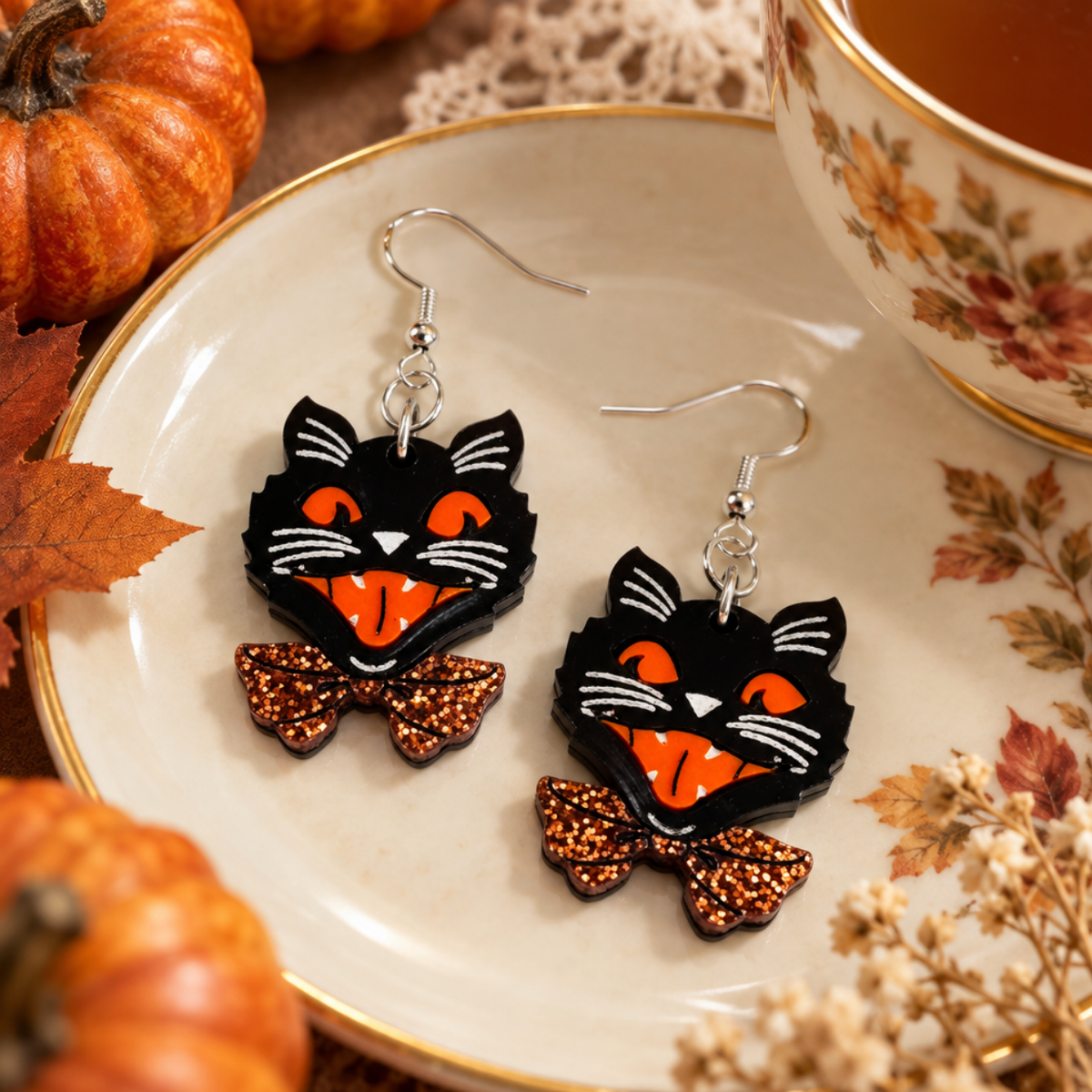 Vintage Halloween Black Cat