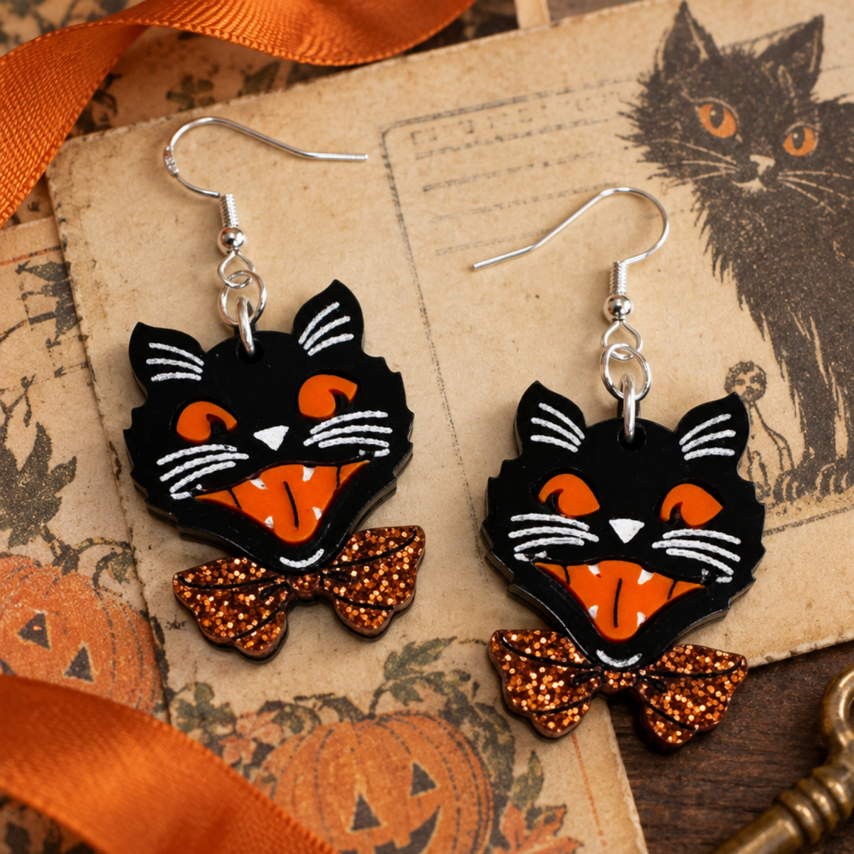 Vintage Halloween Black Cat
