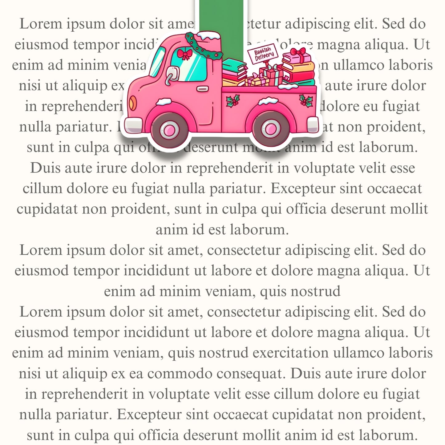 Christmas Book Truck