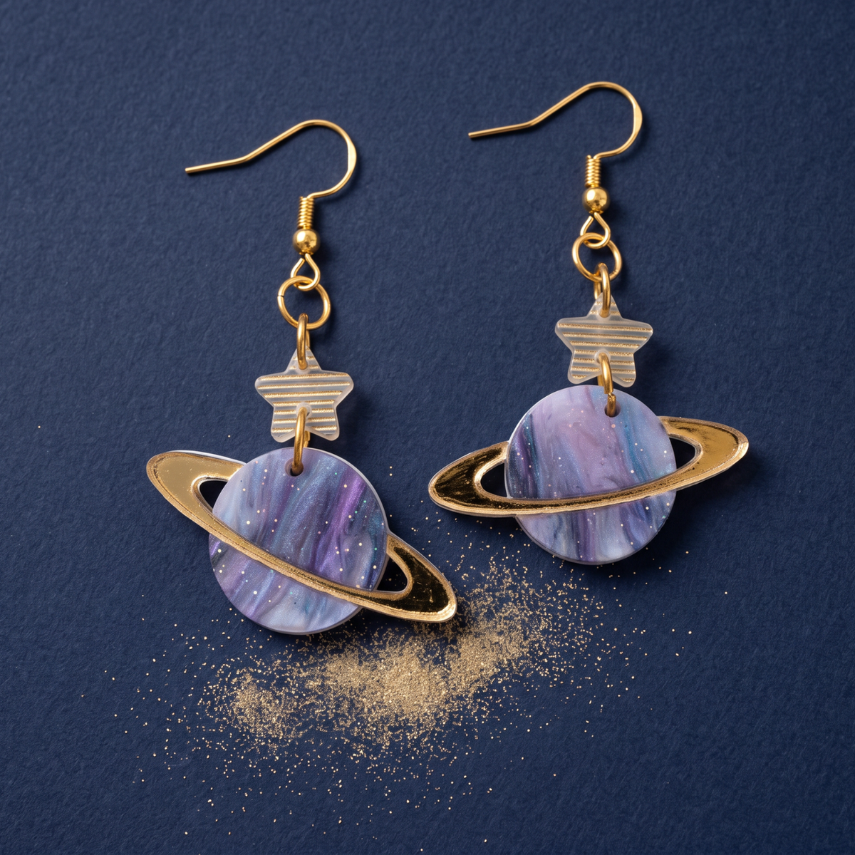 Purple Saturn & Star