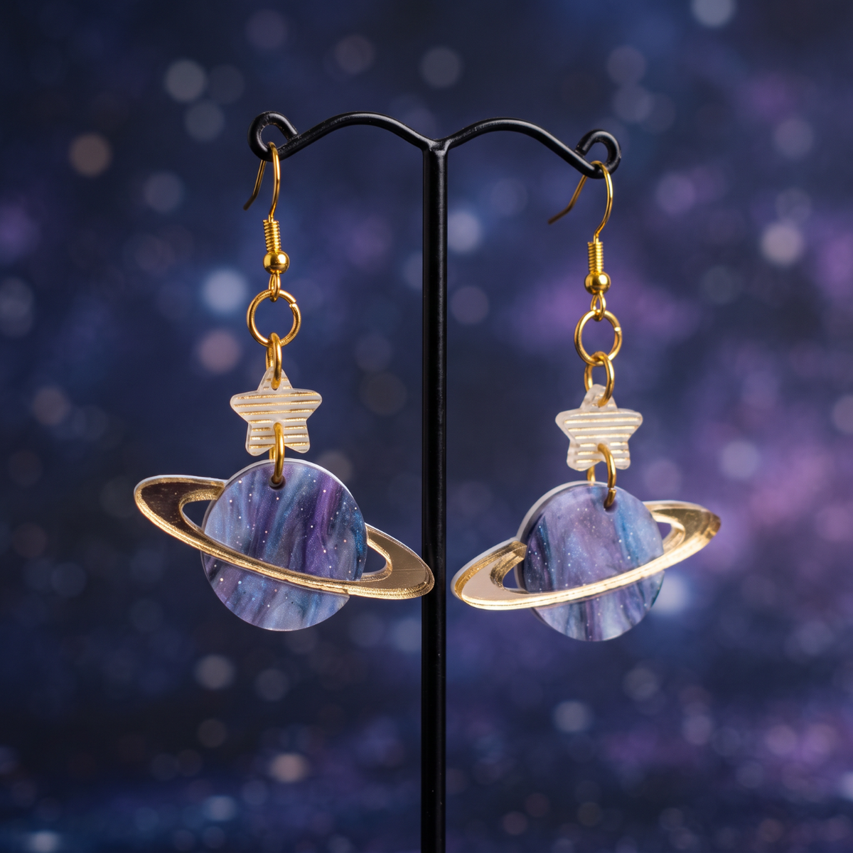 Purple Saturn & Star