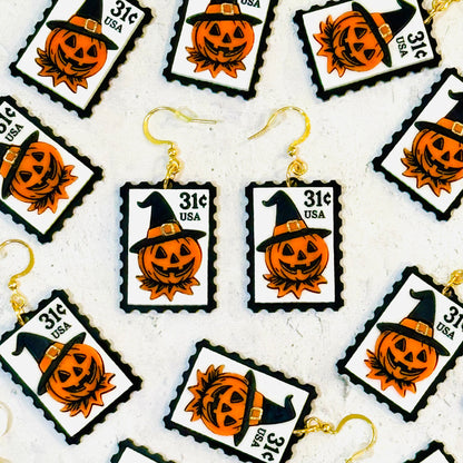 Halloween stamp Earring