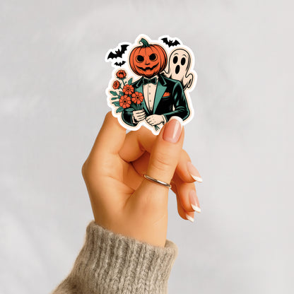 Pumpkin Man with Flowers